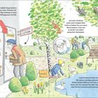 "Puppendoktor H. Altmann. Zur gleichen Zeit schließt Puppendoktor Hannes Altmann seine Werkstatt ab. Darja beobachtet ihn." 

Ein älterer Mann verlässt seine Werkstatt mit einer Tasche. Im Park sitzt er auf einer Bank und trinkt Tee. Kinder und Enten sind nahe einem Teich.