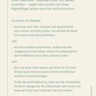 „OBERKÖRPER DEHNEN“ steht oben. Übungen zum Dehnen des Oberkörpers werden beschrieben. Schwierigkeit und Zeitaufwand werden bewertet.