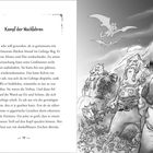 Titel: "Kampf der Nachfahren". Text: Kelvin fliegt ins Gebirge, viele Frostkobolde. Rechts Eisriesenillustration.