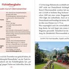 Text über die Fichtelbergbahn mit Details zur Strecke Cranzahl-Kurort Oberwiesenthal. Darunter ein Foto einer Dampflok.