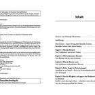 Links: Hinweis zur Bibliografie und zum Urheberrecht, Verlagsinformationen. Rechts: Inhaltsverzeichnis mit fünf Kapiteln.