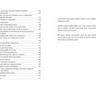 Linke Seite: Inhaltsverzeichnis mit Themen über Investition und Strategien. Rechte Seite: Widmung an Familie.