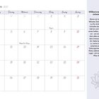 Kalender für Januar 2027. Rechts ein Text: "Willkommen in deinem sicheren Raum..." Unten eine Lotus-Illustration.
