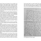 Der Originalbrief ist bis heute erhalten. 

Zwei Buchseiten enthalten gedruckten Text links und handgeschriebenen Brief rechts.