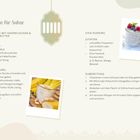 Rezepte für Suhur: Smoothie mit Haferflocken & Erdnussbutter; Chia-Pudding. Zutaten und Zubereitung sind detailliert beschrieben.