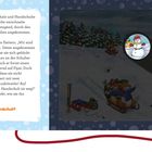 Fipsi und Freunde rodeln im Schnee. Fipsi verliert einen Handschuh. „Findest du Fipsis Handschuh?“ Ein Schneemann erscheint.