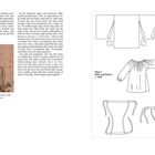 Links: Definitionen und historische Beschreibung von Hemden im frühen 16. Jahrhundert. Rechts: Diagramme von Hemd und Hose.