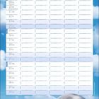 Kalenderseite Februar mit Feiertagen wie Rosenmontag. Unten eine lächelnde Kegelrobbe. Hintergrund: Wolken und Meer.