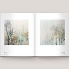 Links: "Walden 146", "130 x 120 cm", "2023". Rechts: "Walden 142", "120 x 100 cm", "2022". Zwei abstrakte Landschaftsgemälde.