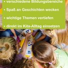 - Vielfältige Angebote, Bildungsbereiche, Spaß an Geschichten, wichtige Themen, im Kita-Alltag nutzen. Kinder spielen.