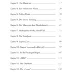 Eine Inhaltsübersicht mit 16 Kapiteln, beginnend mit D'artagnan, Porthos und Monte Christo auf Seite 7 und endend mit Weber schlägt zurück auf Seite 151.