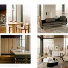 "The Village – Berlin, Deutschland. 004, 005." Moderne Räume mit Holz, Glas und eleganter Einrichtung. Viel Tageslicht.