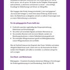 Text über Körperbewusstsein und Erziehung, violetter Rand. Pädagogische Praxis: Selbstwahrnehmung fördern, Bedürfnisse beachten.