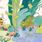 Das Bild zeigt den Text: "Das kann sie so gut, dass sie niemanden braucht." Eine bunte Illustration mit Insekten und Pflanzen.