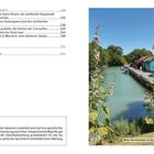 Texte: "Die Süd-Charente...228", "Hinweise:", "Bunte Künstlerhütten am Kanal in Le Château-d'Oléron".  
Eine Kanallandschaft mit Blumen.