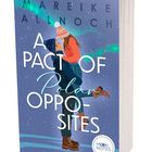Text: „Mareike Allnoch, A Pact of Polar Opposites, Moon Notes“. Illustration: Ein Paar in Winterkleidung unter Polarlichtern.