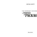 ERYN SCOTT, THE MORRISEY MYSTERIES, A POISONED PACKAGE, Moon Notes. Schwarze Schrift auf weißem Hintergrund.