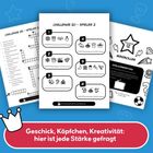 Geschick, Köpfchen, Kreativität: hier ist jede Stärke gefragt. Eine Liste mit Aufgaben, Symbolen und Anleitungen.
