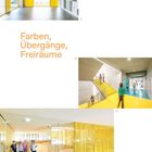 Fotoessay 81. Farben, Übergänge, Freiräume. Moderne Innenräume mit gelben Akzenten und Glasdetails.