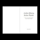 "Liebe Eltern, keine Panik. Kinder in einer LGBTQ-geprägten Welt im Glauben erziehen. Rachel Gilson." Auf weißem Hintergrund.