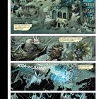 Texte: "Jeden Abend erzählte ihr Vater...", "Über den großen Dienst...", "Über die Ehre...", "KRA-WUMMS!", "Um das Leben aller...", "Jeden Abend tat die Prinzessin...". 

Szene: Gebäude in Sturmfluten, fliehende Menschen.