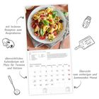 "Mit leckeren Rezepten", "Übersichtliches Kalendarium", "September", illustriert mit Tellern, Schneidebrett und Pfefferstreuer.