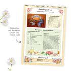 Texte: Geburtstagsspruch, Gesundheitstipp, Rezepte von damals und heute, Bauernregel. Illustration von zwei alten Männern.