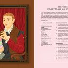 „MENDLS COURTESAN AU CHOCOLAT. Keine Süßspeise verkörpert Wes Andersons Filmwelt...“ 

Illustration: Person in rotem Gewand hält eine pastellfarbene Süßigkeit.