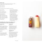 Ingredient notes, Worcestershire sauce, chuno sauce, tonkatsu sauce, okonomiyaki sauce. Drei Flaschen nebeneinander.