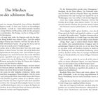 Ein Märchen über eine Prinzessin namens Rosalinde, die im Rosengarten lebt. Prinz Kunibert und sein zahmer Drache Drago. Seiten 12-13.