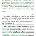 Text: Französischer Text mit deutschen Übersetzungen in Klammern. Nummer "2" in der Mitte.  
Eine Seite mit zwei Absätzen.