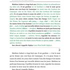 Seite 12: Absatz mit Text in Französisch und Deutsch. Überschrift und eine Zahl darunter. Französischer und deutscher Text beschreiben Mathieu Aubert, seinen Beruf und Vorlieben.
