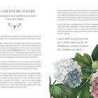 "Die unsichtbare Materie: Auf den Spuren der multisensorischen Natur des Duftes" steht oben. Unten Pflanzen und Schmetterling.