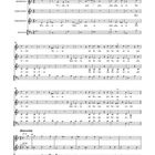 Partitur mit den Texten: "A tre", "Ritornello", "Vieni", "Milito", "Per". Mehrstimmiger Gesang mit Notenlinien.