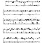„Sonata da Cimbalo“, Allegro brillante, Notenblätter für Klavier mit reichlichen Noten und musikalischen Anweisungen.