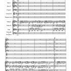 Partitur der "Sinfonie in D", Vivace, 1776. Instrumente: Flöte, Oboen, Fagotte, Hörner, Pauken, Violinen, Viola, Cello, Kontrabass.