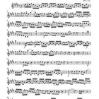 Partitur der Violine I für ein Konzert, entstanden um 1738, BWV 1053. Enthält Notenlinien und Musiksymbole.