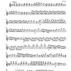 Ein musikalischer Spaß. Violante 1 Allegro KV 522. Noten auf Linien mit Violinenschlüssel.