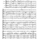 "Marsch. Komponiert in Salzburg, vermutlich Sommer 1789. KV 445." Notenblatt für Horn, Violine, Viola und Bass.