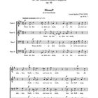 "Sechs Gesänge" für vier Männerstimmen a cappella, Op. 44 von Louis Spohr. Text: Carl Grumbach. Titel: "Hinauf!"