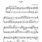"Greenwood Rhapsody for Piano (2024) von Jan Freidlin (*1944). Musiknoten mit komplexen Klavierakkorden und Anweisungen."