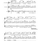 Notenblatt mit Überschrift "This is the wind: (1) Shamal", Instrumente: Tenor Saxophon, E-Gitarre, Cello.