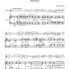 "À Monsieur H. Lipnitski", "Romance", "Bohuslav Martinů". Noten für Violine und Klavier, "Andante moderato".