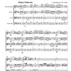 "Quartetto D-Dur", Allegro Moderato, Carl Stamitz (1745–1801). Notenblatt mit vier Instrumentenlinien.