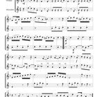 "Duett 1, Allegro, Wolfgang Amadeus Mozart (1756-1791), Trompete, Altsaxophon. Notenblatt mit Musiknoten."