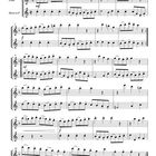 „Duett 1“ oben, „Allegro“ links. Noten für Flöte und Horn in F auf mehreren Notenzeilen. Komponist: François Devienne.