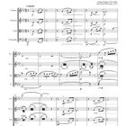 "Ankunft bei den schwarzen Schwänen" für Streichquartett, Richard Wagner. Noten und musikalische Anweisungen für Instrumente.