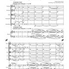 Notenblatt: Titel "Krakowiak", Fassung für Klavier und Streichorchester, von Frédéric Chopin. Ensemble-Anweisungen.