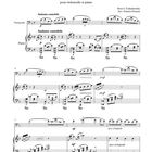 "Romance (op. 51 Nr. 5) pour violoncelle et piano". Musiknoten für Cello und Klavier von Tschaikowsky, arrangiert von Gouton.