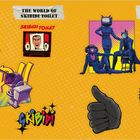 Text: "THE WORLD OF SKIBIDI TOILET", "THE ALLIANCE". Bunte Cartoon-Illustrationen mit Figuren, Fernsehern und Toiletten.